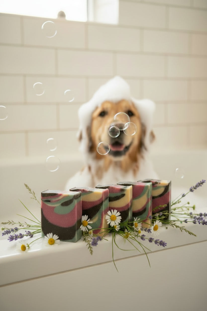 🌿 Garden Meadow Canine™ Botanical Dog Shampoo Bar